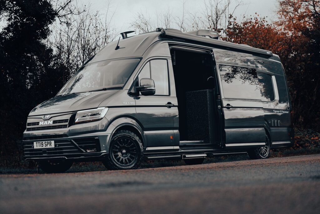 MAN TGE camper van conversion with side entry door