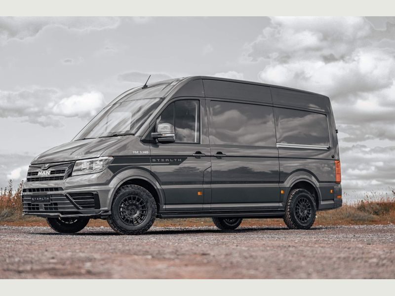 MAN TGE Stealth edition van conversion, side profile