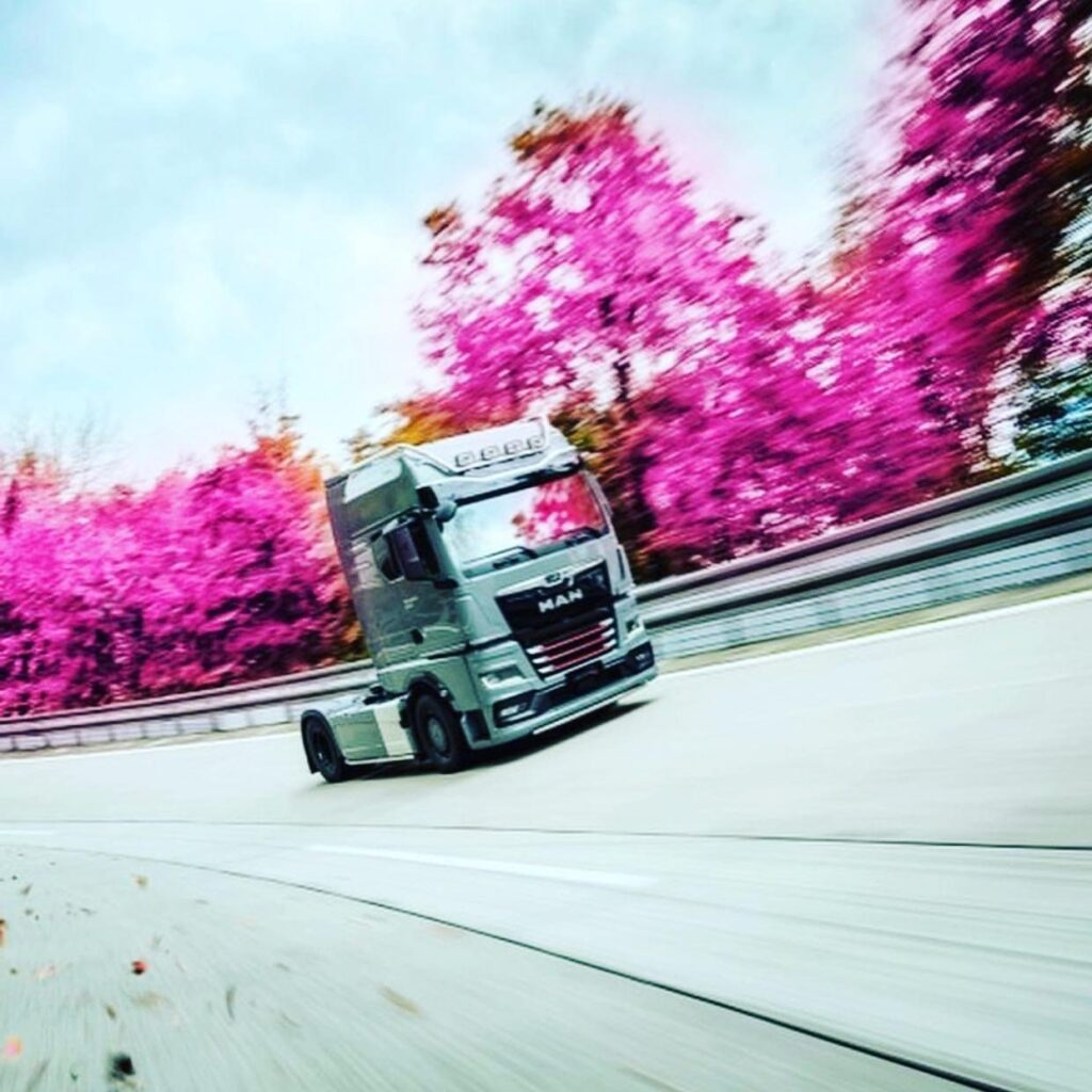 MAN TGX tractor unit on the road