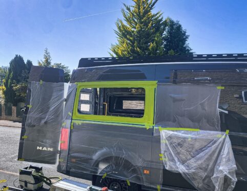 Van conversion in progress at the Steadplan workshop